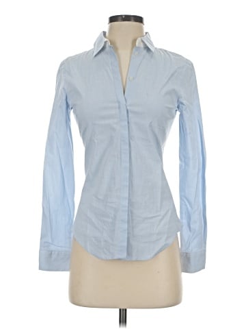Zara Basic Long Sleeve Button-Down Shirt (view 1)