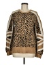 Current/Elliott Animal Print Brown Pullover Sweater Size Med (2) - photo 1