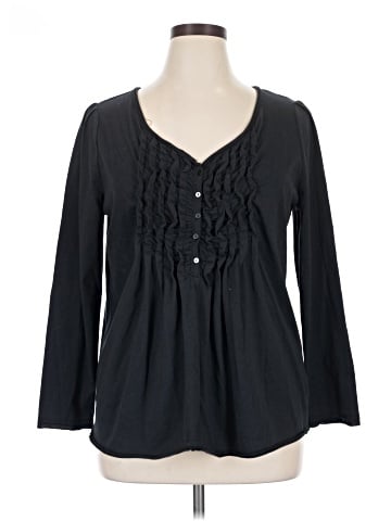 Lane Bryant Outlet Long Sleeve Henley (view 1)