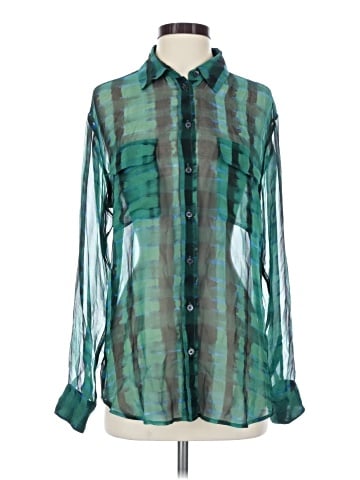 Equipment Long Sleeve Silk Top (view 1)