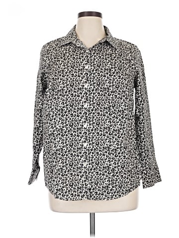 Talbots 3/4 Sleeve Button-Down Shirt (view 1)