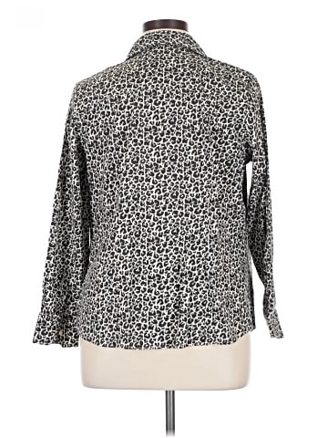 Talbots 3/4 Sleeve Button-Down Shirt (view 2)