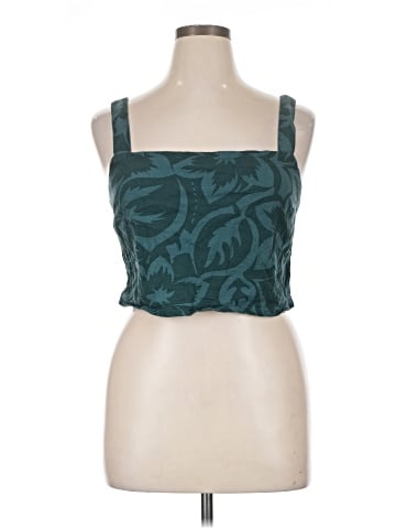 Madewell Linen-Blend Abbie Crop Top in Tropicale Floral (view 1)