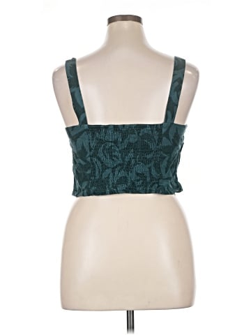 Madewell Linen-Blend Abbie Crop Top in Tropicale Floral (view 2)