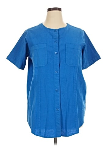 Woman Within Short Sleeve Blouse (view 1)