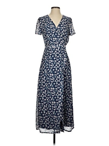 Madewell Wrap-Front Midi Dress in French Floral (view 1)