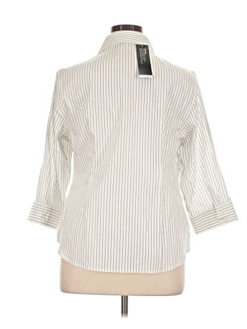 Jones New York Signature 3/4 Sleeve Button-Down Shirt (view 2)