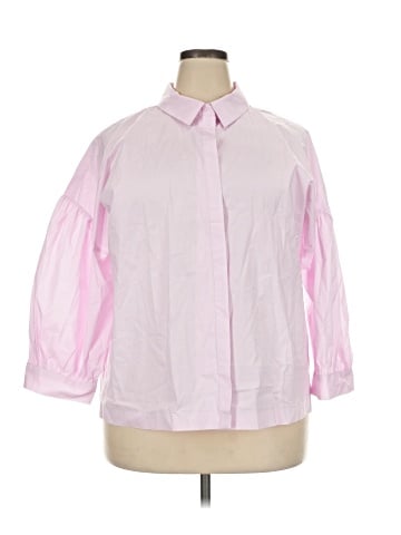 Alfani 3/4 Sleeve Button-Down Shirt (view 1)