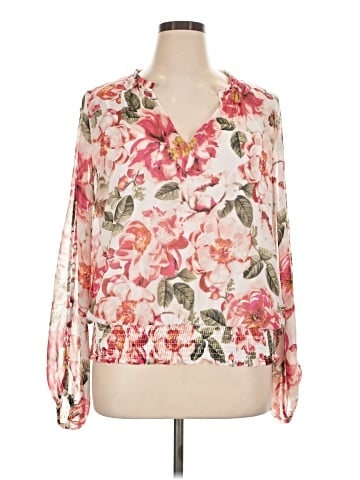White House Black Market 3/4 Sleeve Blouse (view 1)