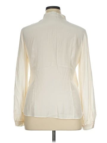 Lafayette 148 New York Long Sleeve Silk Top (view 2)