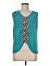 THML 100% Polyester Teal Sleeveless Blouse Size M - photo 1