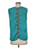 THML 100% Polyester Teal Sleeveless Blouse Size M - photo 2