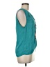 THML 100% Polyester Teal Sleeveless Blouse Size M - photo 4