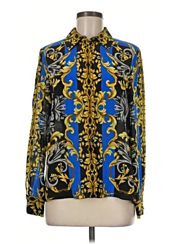 Alice + Olivia Long Sleeve Silk Top (view 1)