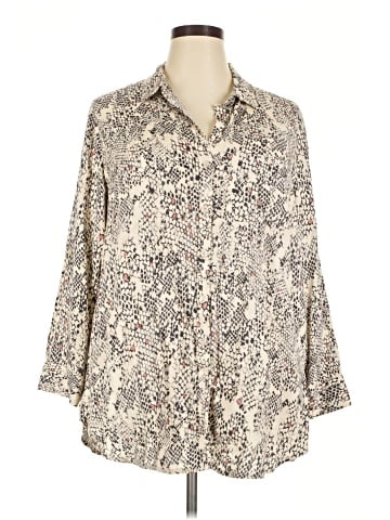 Velvet Heart 3/4 Sleeve Button-Down Shirt (view 1)