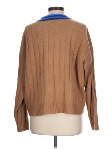Madewell Tipped V-Neck Oversized Sweater (view 2)