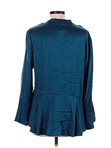 Black Label by Chico's Long Sleeve Silk Top (view 2)