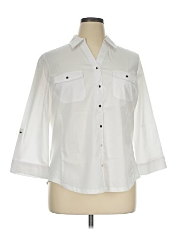 Croft & Barrow 3/4 Sleeve Button-Down Shirt (view 1)