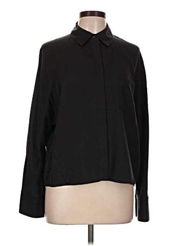 Vince. Long Sleeve Silk Top (view 1)
