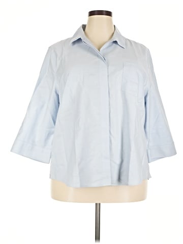 Chico's 3/4 Sleeve Button-Down Shirt (view 1)