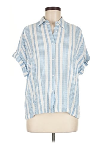 Jane and Delancey Short Sleeve Button-Down Shirt (view 1)