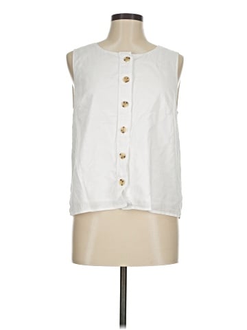 J.Crew Factory Store Sleeveless Button-Down Shirt (view 1)
