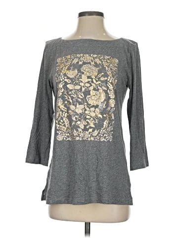 Ann Taylor LOFT Outlet 3/4 Sleeve T-Shirt (view 1)