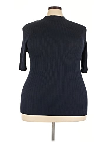 ELOQUII Short Sleeve Turtleneck (view 1)