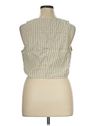 a.n.a. A New Approach Sleeveless Button-Down Shirt (view 2)