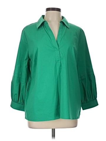 Foxcroft 3/4 Sleeve Button-Down Shirt (view 1)
