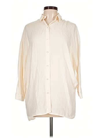 Vince. 3/4 Sleeve Silk Top (view 1)
