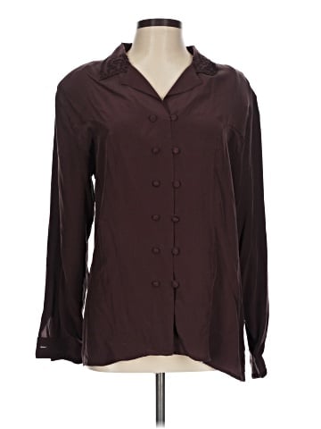 Tess Long Sleeve Silk Top (view 1)