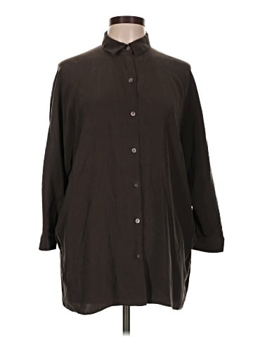 Vince. 3/4 Sleeve Silk Top (view 1)