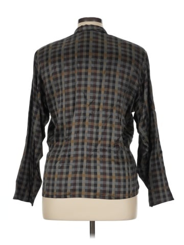 Linda Allard Ellen Tracy Long Sleeve Silk Top (view 2)