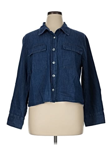 Nouveau Monde 3/4 Sleeve Button-Down Shirt (view 1)