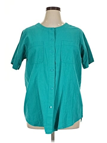 Woman Within Short Sleeve Blouse (view 1)