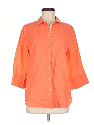 Chico's 3/4 Sleeve Button-Down Shirt (view 1)