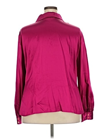 Lafayette 148 New York Long Sleeve Silk Top (view 2)