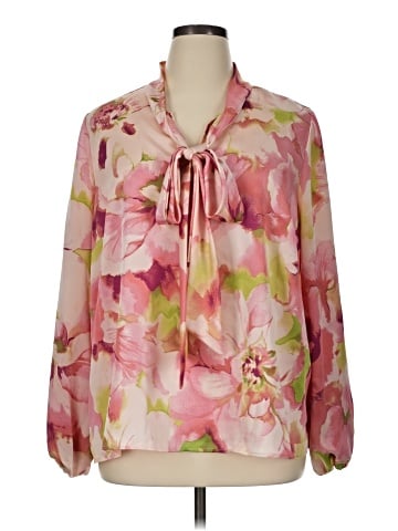 Tahari by ASL Long Sleeve Blouse (view 1)
