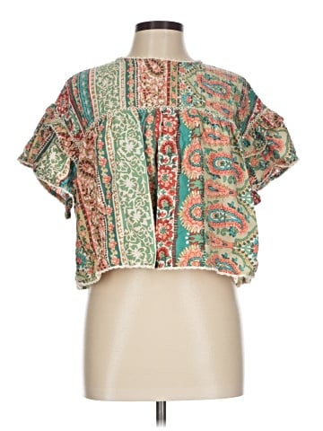 Olivaceous Short Sleeve Blouse (view 1)