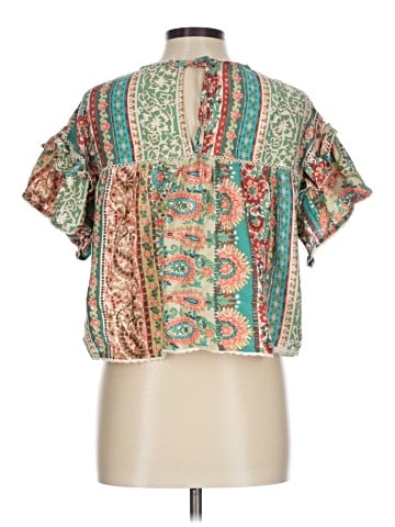 Olivaceous Short Sleeve Blouse (view 2)