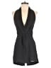 Glam 100% Polyester Solid Black Romper Size S - photo 1