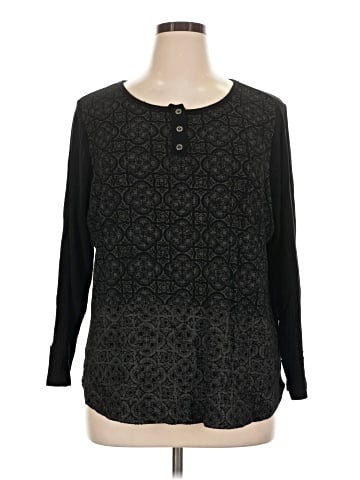 Cj Banks Long Sleeve Henley (view 1)