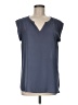 Assorted Brands 100% Polyester Gray Blue Short Sleeve Blouse Size M - photo 1