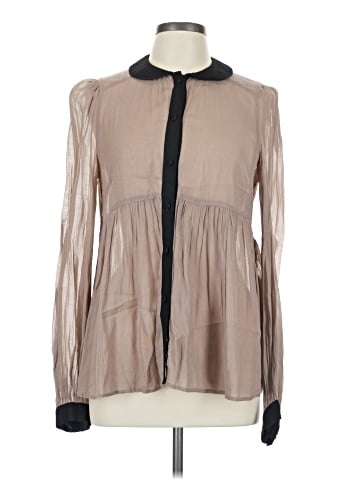 Topshop Long Sleeve Blouse (view 1)