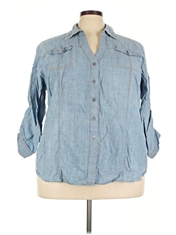 Hester & Orchard 3/4 Sleeve Button-Down Shirt (view 1)