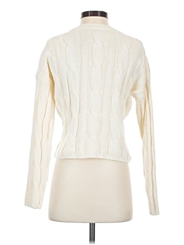 Madewell Cable-Knit V-Neck Crop Sweater (view 2)