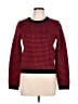 MICHAEL Michael Kors Houndstooth Red Pullover Sweater Size L - photo 1