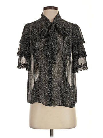 Rebecca Taylor Short Sleeve Silk Top (view 1)
