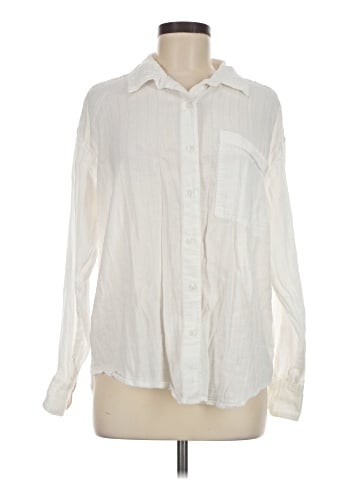 American Eagle Outfitters Long Sleeve Button-Down Shirt (view 1)